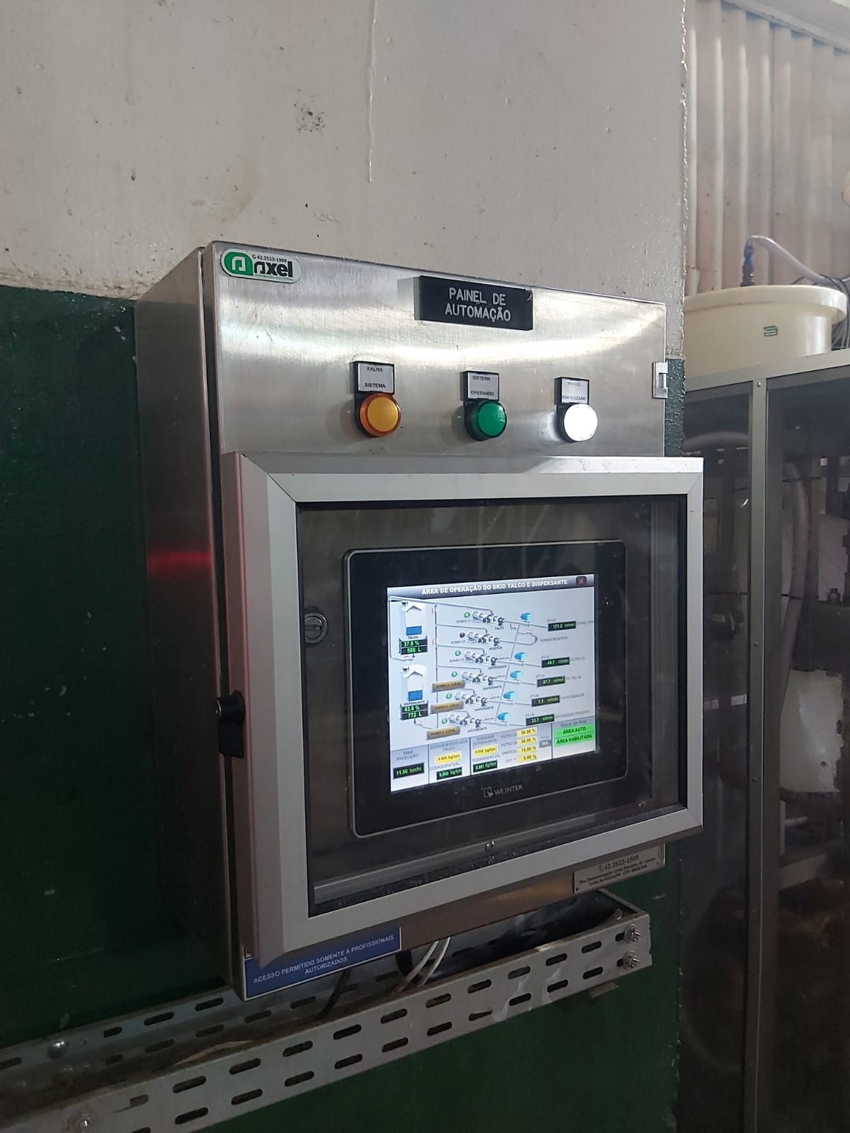 Painel IHM automação industrial